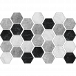 Wall decal hexagon cement tiles - Wall stickers hexagon tiles marble of yesteryear - ambiance-sticker.com