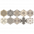 Wall decal hexagons cement floor tiles - Wall decal hexagonsfloor tiles luiza non-slip - ambiance-sticker.com