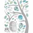 Wall decals for kids - Hedgehog and birds in nature wall decal - ambiance-sticker.com