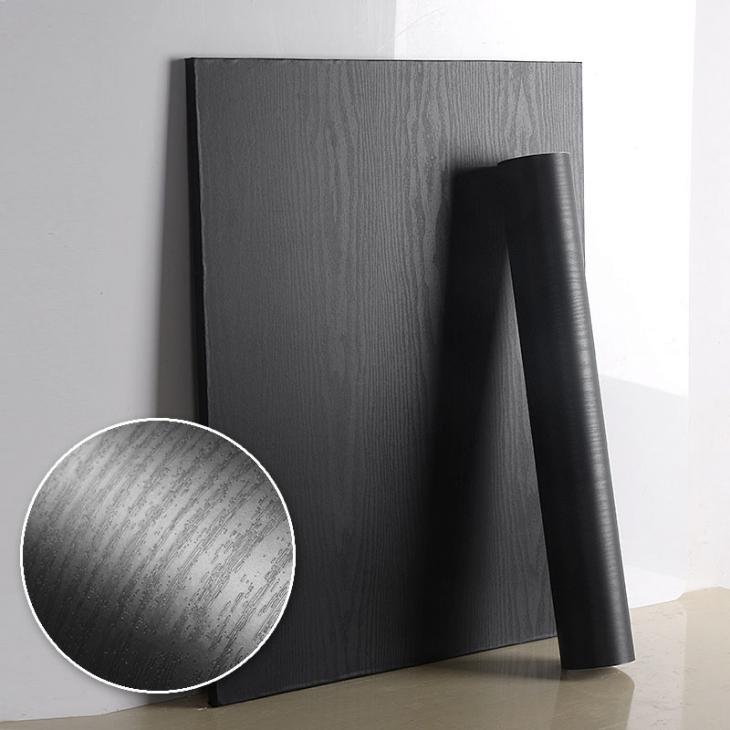 Wall decals - Adhesive roll protective black wood effect by the meter - ambiance-sticker.com