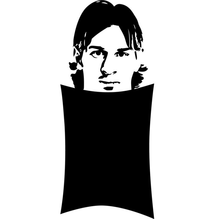 Wall decals Chalckboards - Wall decal Lionel Messi - ambiance-sticker.com