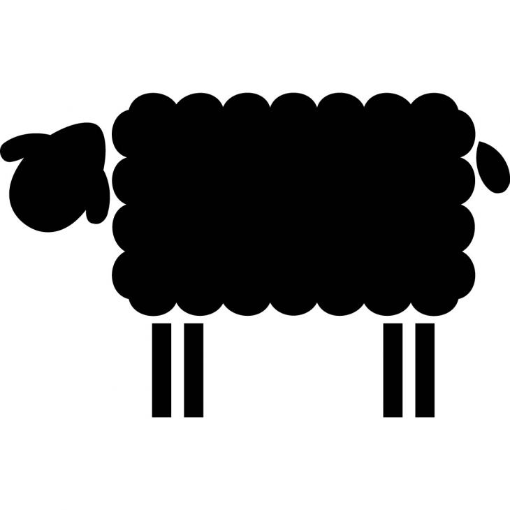 Wall decals Chalckboards & Whiteboards - Wall decal sheep 2 - ambiance-sticker.com