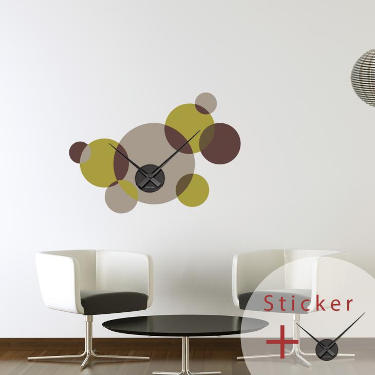Clock Wall decals - Wall decal colors - ambiance-sticker.com