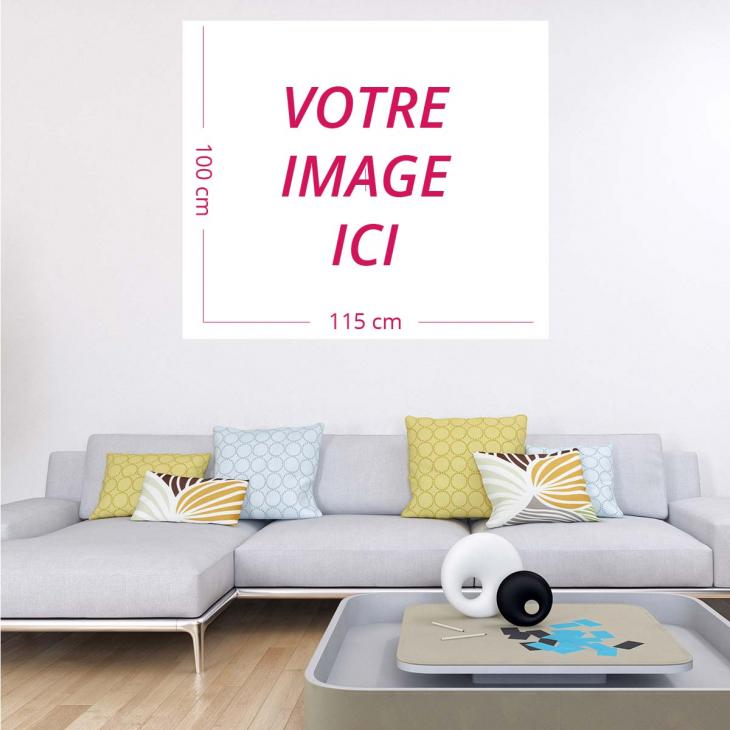 Wall decals for doors -  Wall decal customizable rectangle image H100 x L115 cm - ambiance-sticker.com