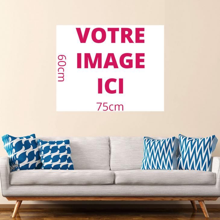 Wall decals for doors -  Wall decal customizable rectangle image H60 x L75 cm - ambiance-sticker.com