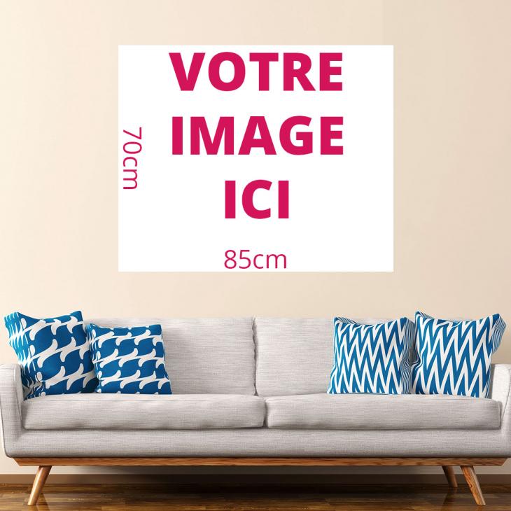 Wall decals for doors -  Wall decal customizable rectangle image H70 x L85 cm - ambiance-sticker.com