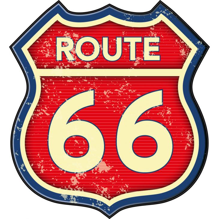 City wall decals - Wall decal ROUTE 66 - ambiance-sticker.com