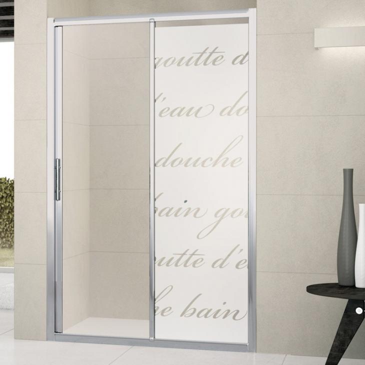 Wall decals for doors -Shower door wall decal Literary shower - ambiance-sticker.com