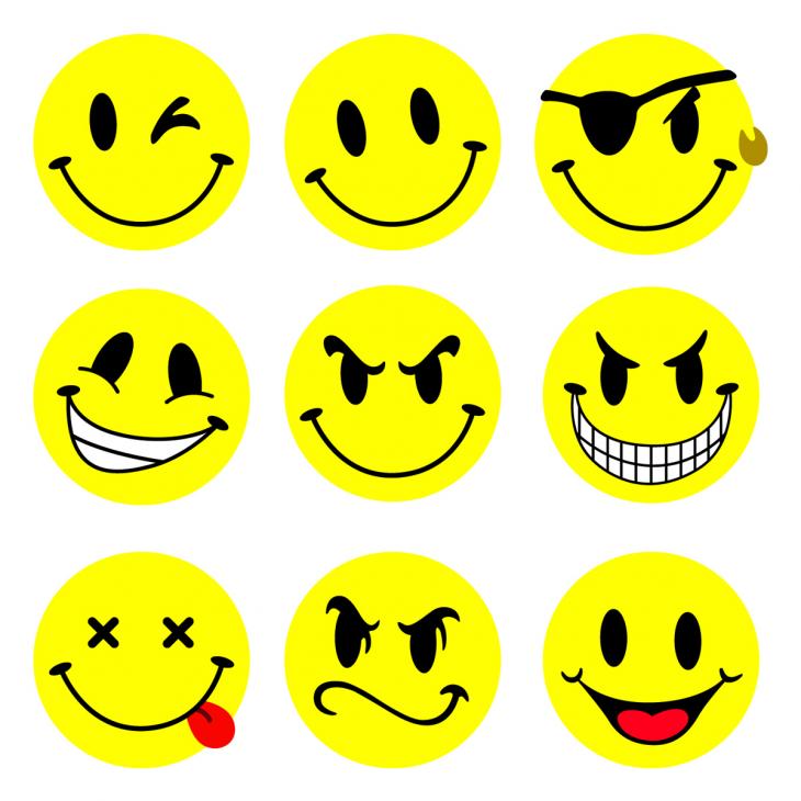 Wall decals for kids - Smileys pack 3 wall decal - ambiance-sticker.com