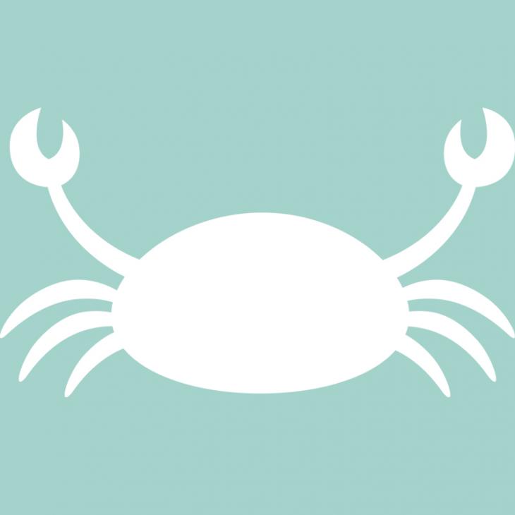 Wall decals whiteboards - Wall decal Silhouette crab - ambiance-sticker.com
