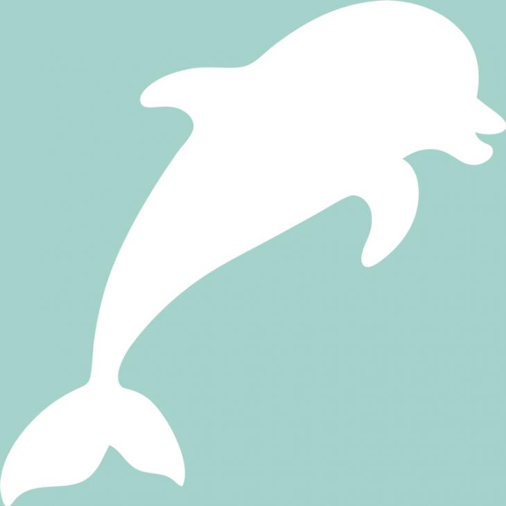 Wall decals whiteboards - Wall decal Dolphin Silhouette - ambiance-sticker.com