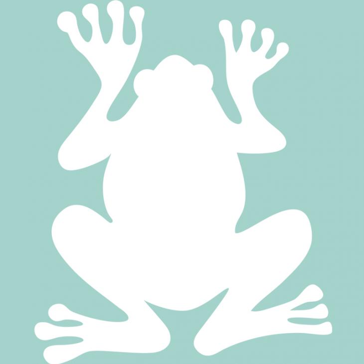 Wall decals whiteboards - Wall decal Silhouette frog - ambiance-sticker.com