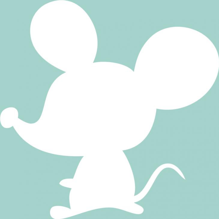 Wall decals whiteboards - Wall decal Silhouette little mouse - ambiance-sticker.com