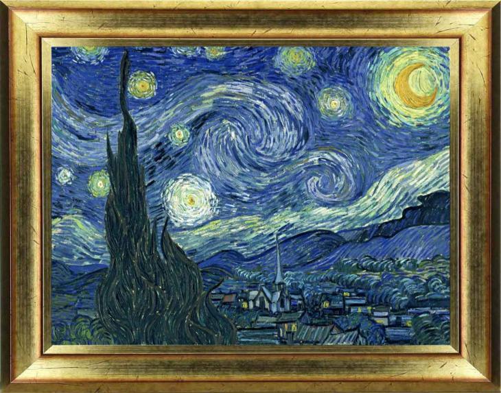 Wall decal painting - Wall decal painting Van Gogh – Starry Night - ambiance-sticker.com