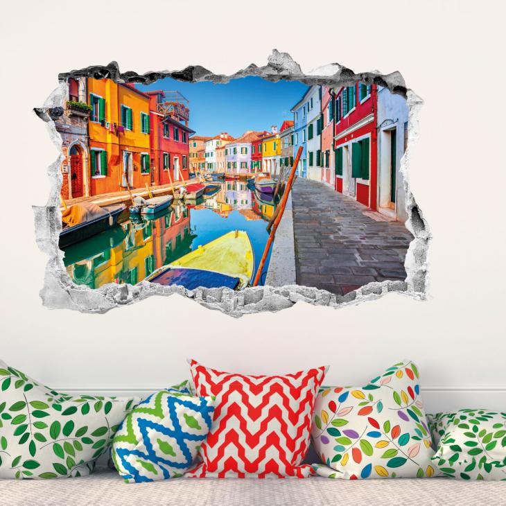 Wall decals landscape - Wall decal Landscape magical sight on Venice - ambiance-sticker.com