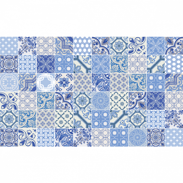 wall decal cement tiles - 60 wall decal cement tiles azulejos jelina - ambiance-sticker.com