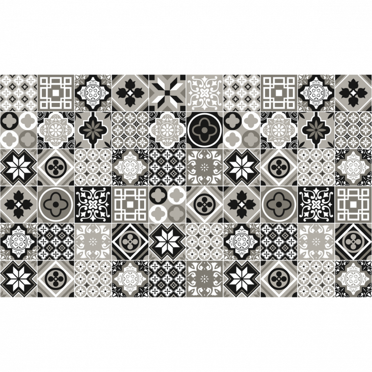 wall decal cement tiles - 60 wall decal cement tiles azulejos unia - ambiance-sticker.com