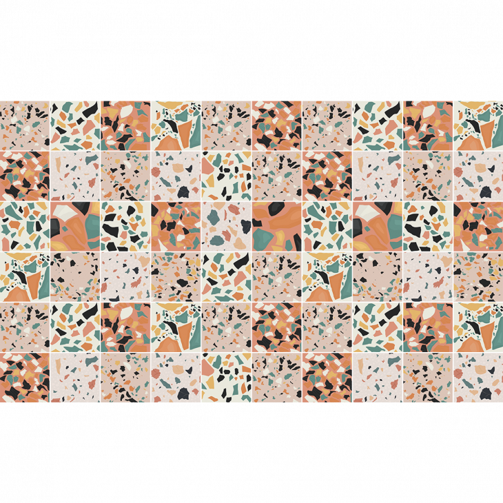 wall decal cement tiles - 60 wall decal cement tiles terrazzo zoilo - ambiance-sticker.com