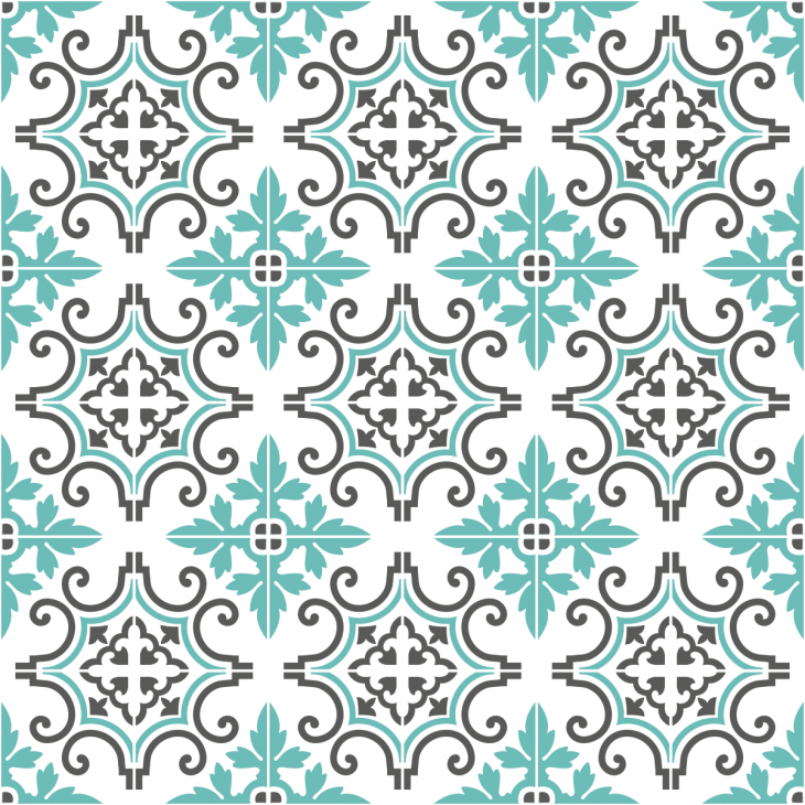 wall decal cement tiles - 9 wall decal cement tiles azulejos Renata - ambiance-sticker.com