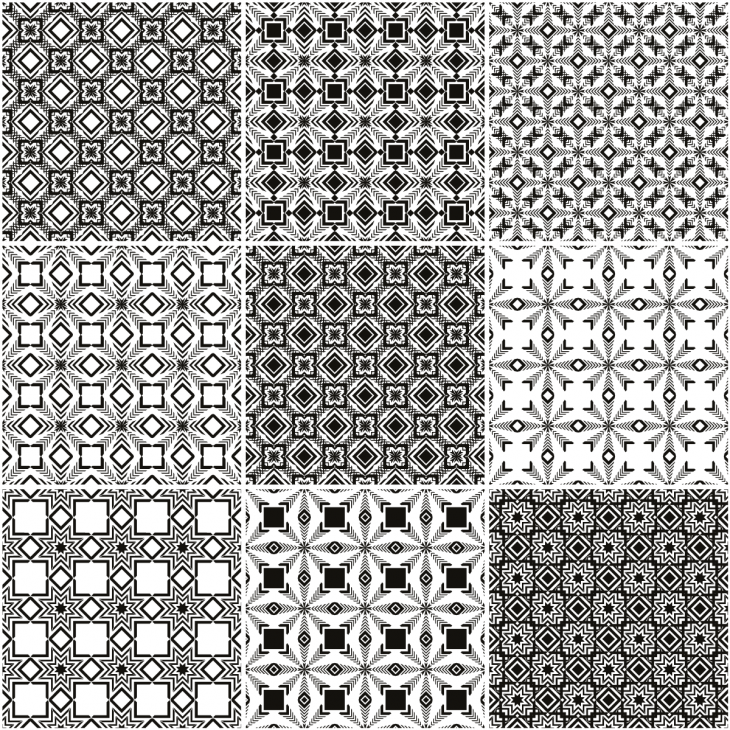 wall decal cement tiles scandinavian - 9 wall decal tiles scandinavian Orn - ambiance-sticker.com