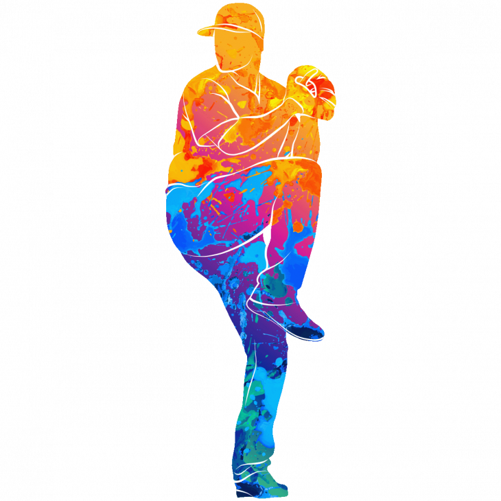 Wall decals design - Wall decal baseball player ready to throw the ball - ambiance-sticker.com