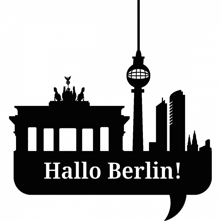 City wall decals - Wall decal Hello Berlin! - ambiance-sticker.com