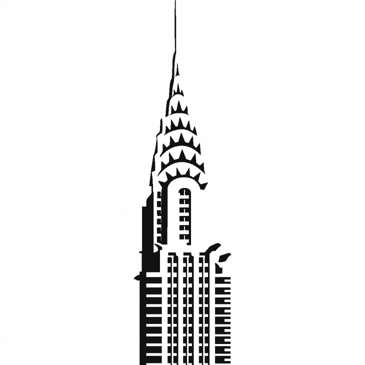 City wall decals - Wall decal Chrysler building - ambiance-sticker.com