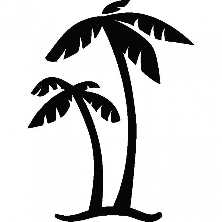 Two palm trees - ambiance-sticker.com