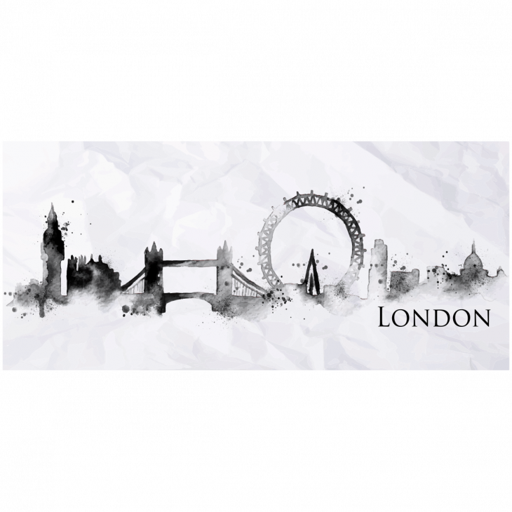 Wall decals design - Wall decal London painted design - ambiance-sticker.com