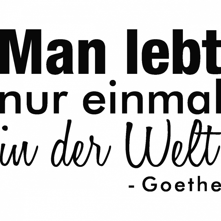 Wall decals with quotes - Wall decal Man lebt... - ambiance-sticker.com