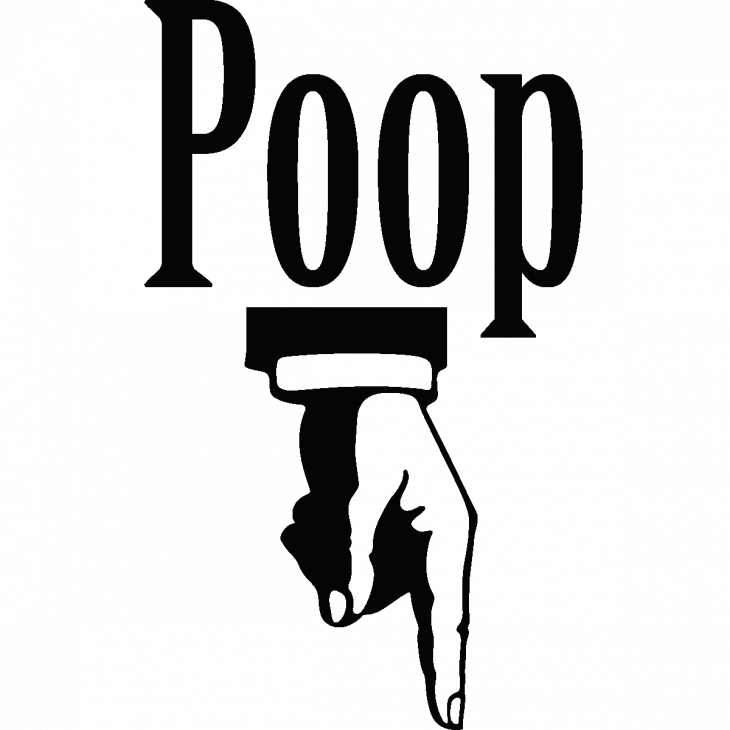 Bathroom wall decals - Wall decal Poop that way - ambiance-sticker.com