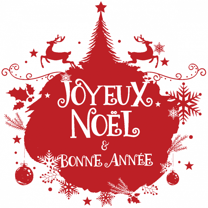 Christmas wall decals - Wall decal Christmas christmas ball joyeux noël et bonne année - ambiance-sticker.com