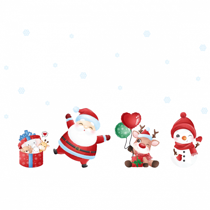 Christmas wall decals - Wall decal Christmas  santa claus and surprise gifts - ambiance-sticker.com