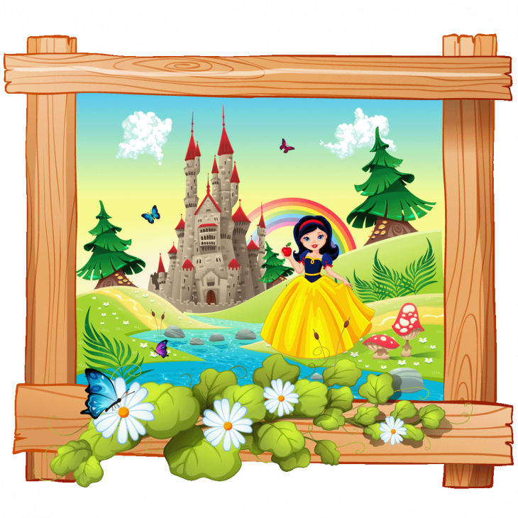 Wall decals for kids - Radiant princess wall decal - ambiance-sticker.com