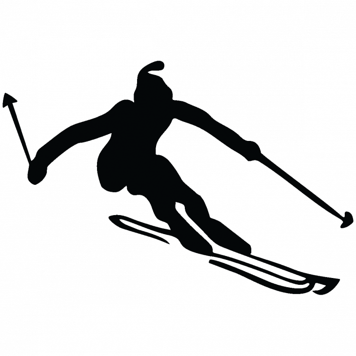 Figures wall decals - Wall decal skier silhouette - ambiance-sticker.com