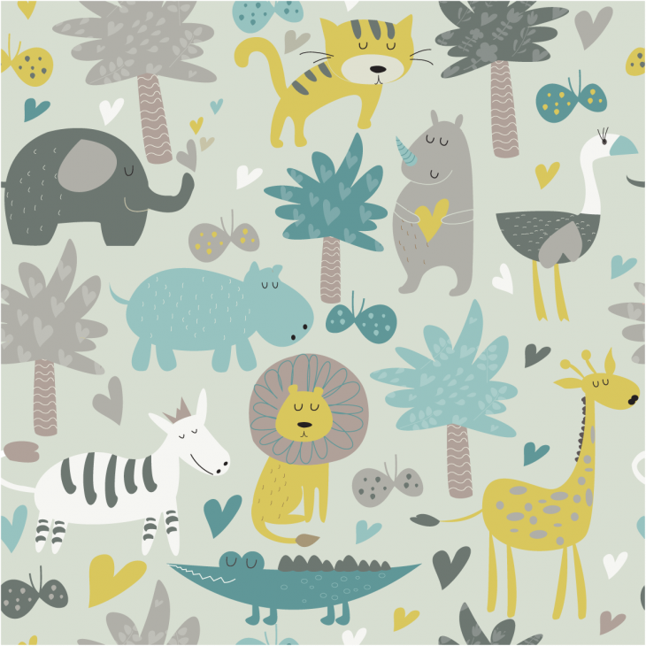 Wall decal children's room  tapestry Wall decal children's room  tapestry wild animals - ambiance-sticker.com