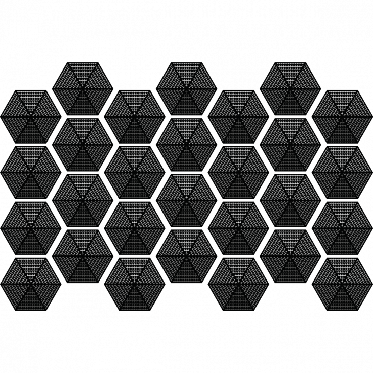 Wall decal hexagon cement tiles - Wall decal hexagon cement tiles black design - ambiance-sticker.com