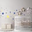Vinilos infantiles de paredes - 50 pegatinas estrella azul y amarillo - ambiance-sticker.com