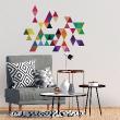 Vinilos infantiles de paredes - 50 vinilo triángulos de colores - ambiance-sticker.com