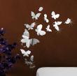 Vinilos infantiles de paredes - Pack de 28 espejos adhesivos mariposa - ambiance-sticker.com
