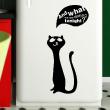 Vinilos decorativos Animales - Vinilo « And what we are eating tonight ? » gato - ambiance-sticker.com