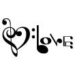 Vinilos decorativos música - Vinilo Música amor - ambiance-sticker.com