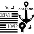 Vinilos decorativos diseños - Vinilo Anchors, ocean, lover - ambiance-sticker.com