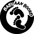 Pegatinas para coche - Pegatina Baby aan boord y pies - ambiance-sticker.com