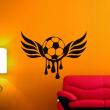 Vinilos deportes y el fútbol - Vinilo decorativo Bola con alas - ambiance-sticker.com