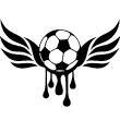 Vinilos deportes y el fútbol - Vinilo decorativo Bola con alas - ambiance-sticker.com