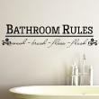 Vinilos con frases - Pegatina de parede Bathroom Rules - ambiance-sticker.com