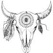 Vinilos bohemio diseños - Vinilo bohemio cabeza de búfalo - ambiance-sticker.com