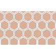 vinilos baldosas suelo  - Vinilo baldosas suelo antideslizante formas hexagonales blancas y marrones - ambiance-sticker.com