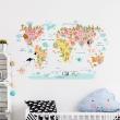 Vinilos infantiles de paredes - Vinilo mapa del mundo bebé - ambiance-sticker.com
